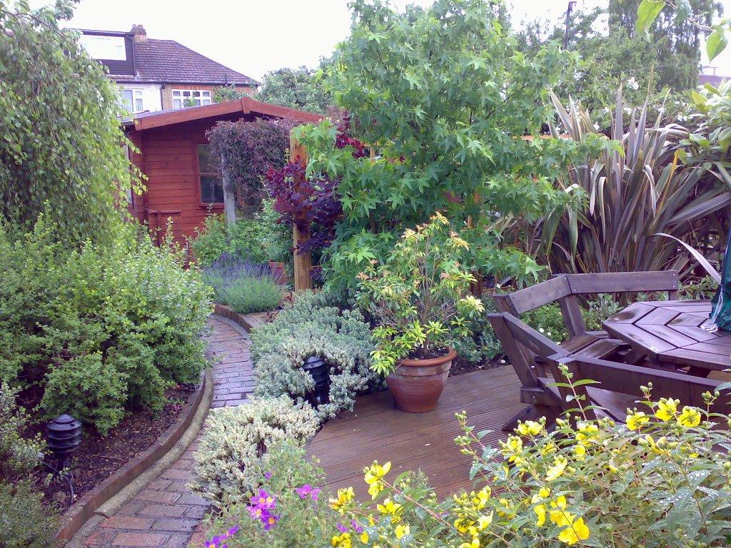 View of memorial garden and wild flowers